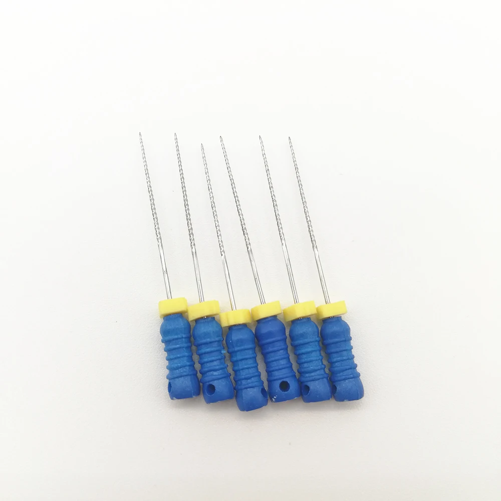 6pcs 30#-25mm Dental Protaper Files H Root Canal Dentist Materials Dentistry Instruments Hand Use Stainless Steel H Files