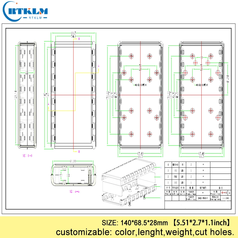1 Piece DIY electronics plastic project box ABS plastic junction box diy speaker PCB Desktop wire connection box 140*68.5*28mm