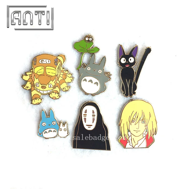 

Custom cute cartoon lapel pin amazing yellow cat with 10 paws long tail die casting hard enamel Badge no MOQ