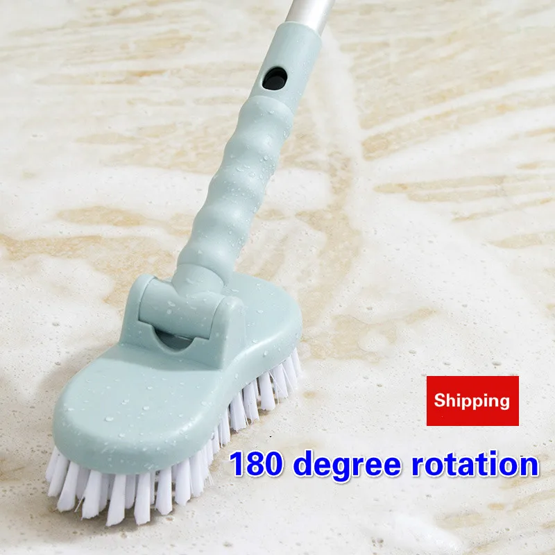 Bathroom Long Handle Brush Bristle Floor Cleaning Tool Toilet Bathtub