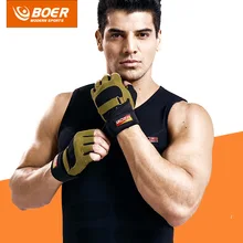 Body Building Gym Fitness Gloves Women Men with Long Belt Weightlifting Crossfit Gloves Barbell Dumbbell pesas gimnasio