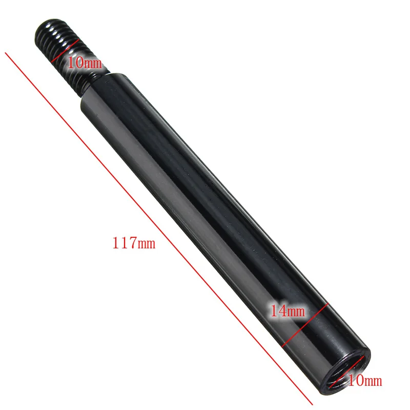 New 4.6 Inch Manual Car Gear Shifter Lever Shift Knob Extension M10x1.5mm Aluminum