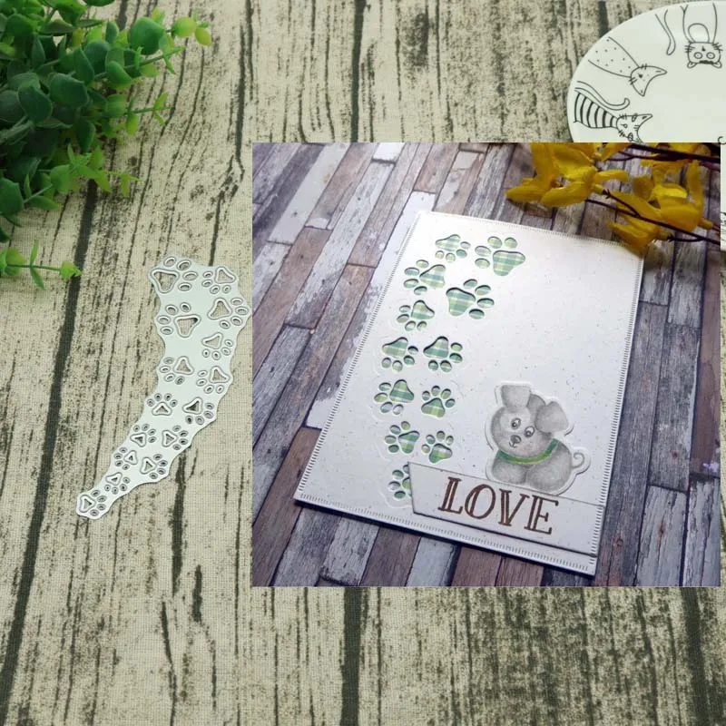 

Dog paw print Metal Cutting Dies Stencils For Card Making Decorative Embossing Suit Paper Cards Stamp DIY