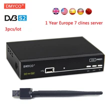 3 PCS V8S PRO DVB S2 Satellite HD TV Receiver Full 1080P Set Top Box Support