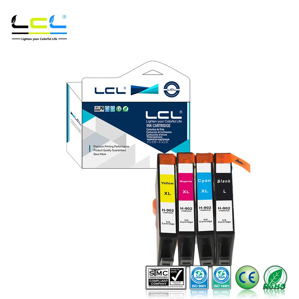 LCL 902XL 902L T6L98AN T6M02AN T6M06AN T6M10AN (4-Pack) чернильный картридж совместимый для HP Officejet pro 6975