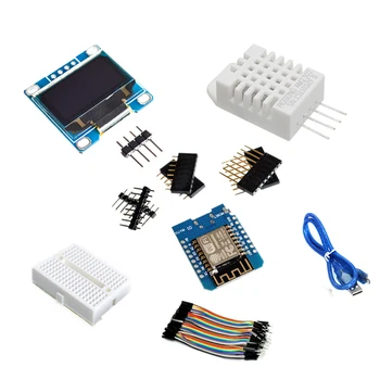 

ESP8266 Weather Station DIY Kit IOT Starter Kits for Arduino with 0.96 OLED Display D1 MINI Wireless WIFI Bluetooth Module