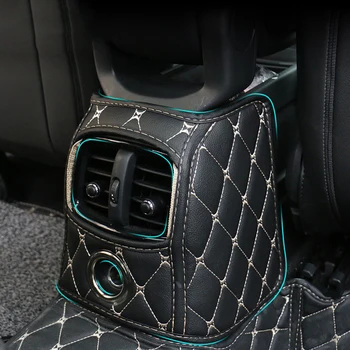 

PU Leather Car Rear Air Conditioning Vent Outlet Anti Kick Mat Pad Protection For MINI Cooper One JCW Countryman F60 Car Styling