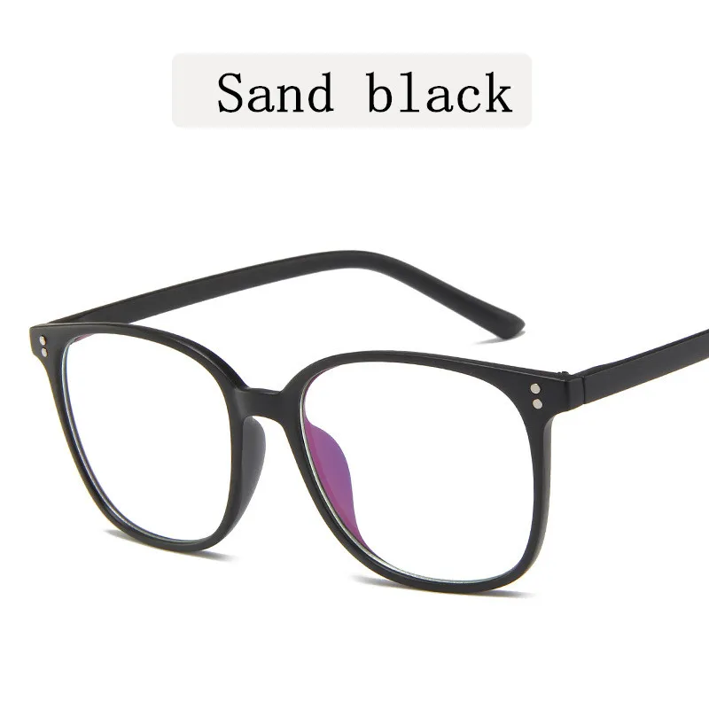KOTTDO ; модная фирменная дизайнерская обувь; унисекс Рамка для леди, в стиле ретро, литература оптический более Размеры большая прозрачная оправа для очков - Цвет оправы: Sand black