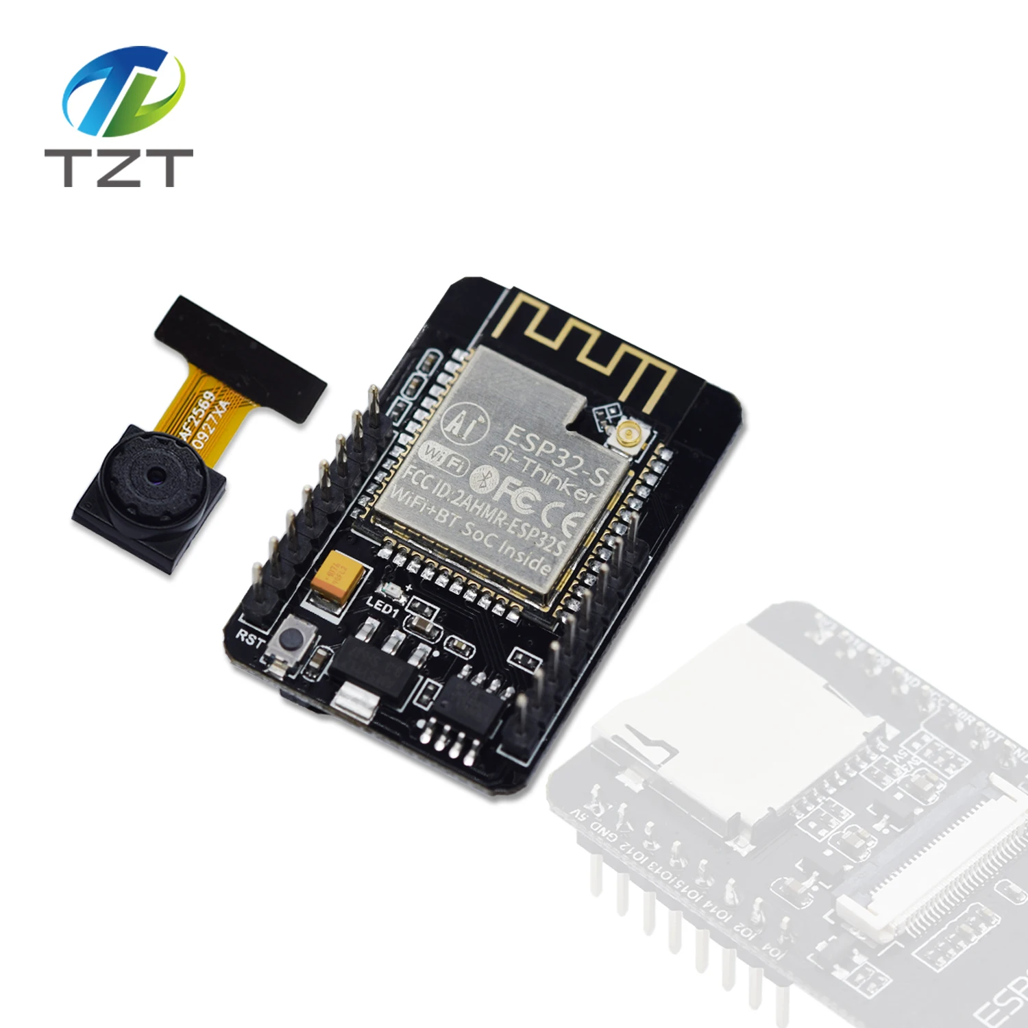 TZT ESP32-CAM WiFi+ модуль Bluetooth модуль камеры макетная плата ESP32 с модулем камеры OV2640 2MP для Arduino