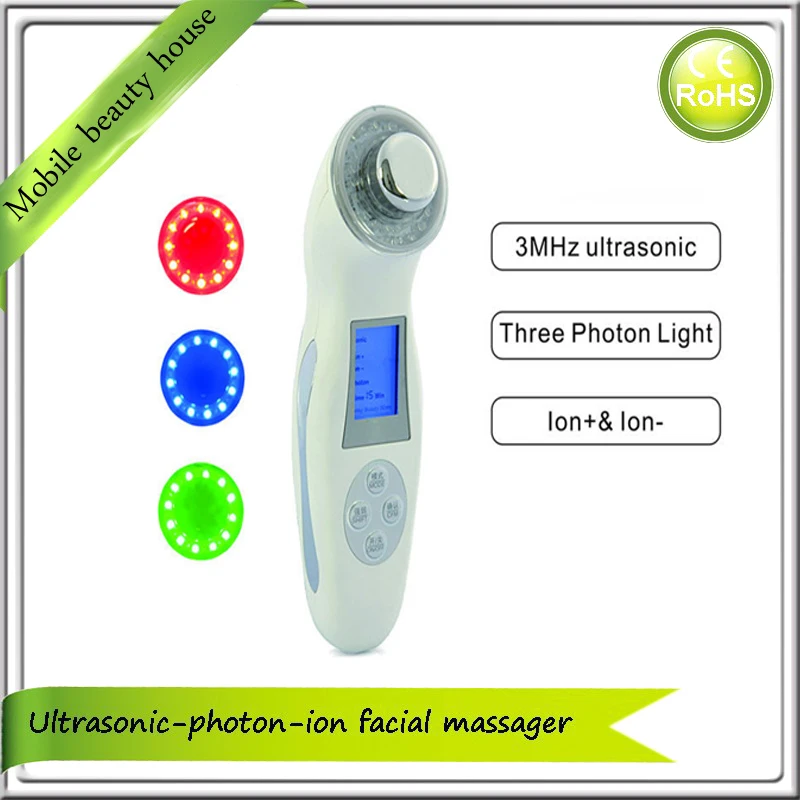 Rechargeable Electric 3MHZ Ultrasound Ultrasonic Galvanic Ion Photon