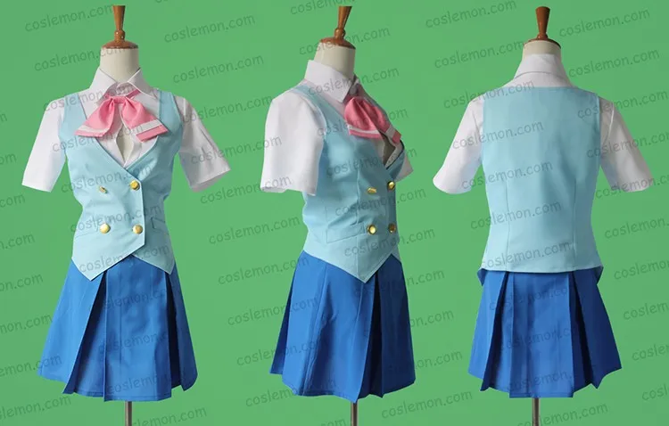 Acchi kocchi Tsumiki Miniwa косплей, костюм, Япония аниме Хэллоуин униформа наряд рубашка+ жилет+ юбка+ галстук на заказ