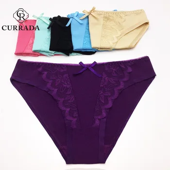

6pcs/lot Panties cotton underwear women briefs sexy lace panty low waiste intimates female underpant 2019 New arrival CURRADA