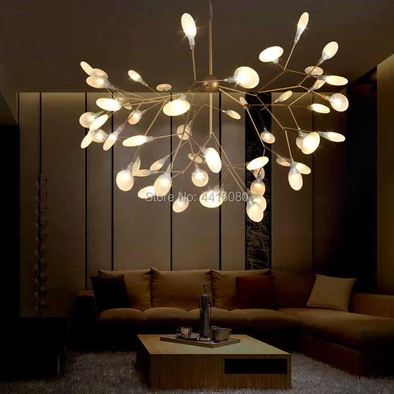 

Nordic chandelier modern minimalist style creative restaurant warm bedroom lamp living room lamp branch firefly lamp LED G4 82CM