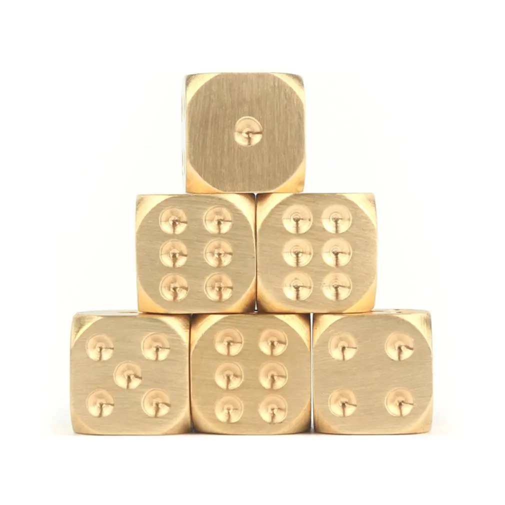 Bronze Metal Dice Pure Copper Metal Solid Dice Hand Polished Bar Supplies For D&d Board Game Creative Toys