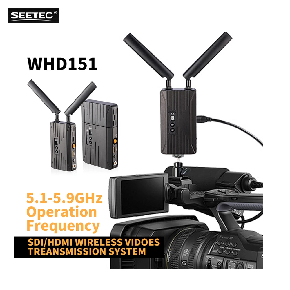 

WHD151 150m SDI/ HDMI Wireless Video Transmission System 1080P HD Video TV Broadcast Transmitter And Receiver for filmmaking