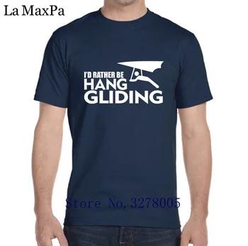 

Create Men Tshirt Solid Color Hang Gliding I'd Rather Be Hang Gliding T Shirt For Men Novelty 100% Cotton Short Sleeve Sunlight