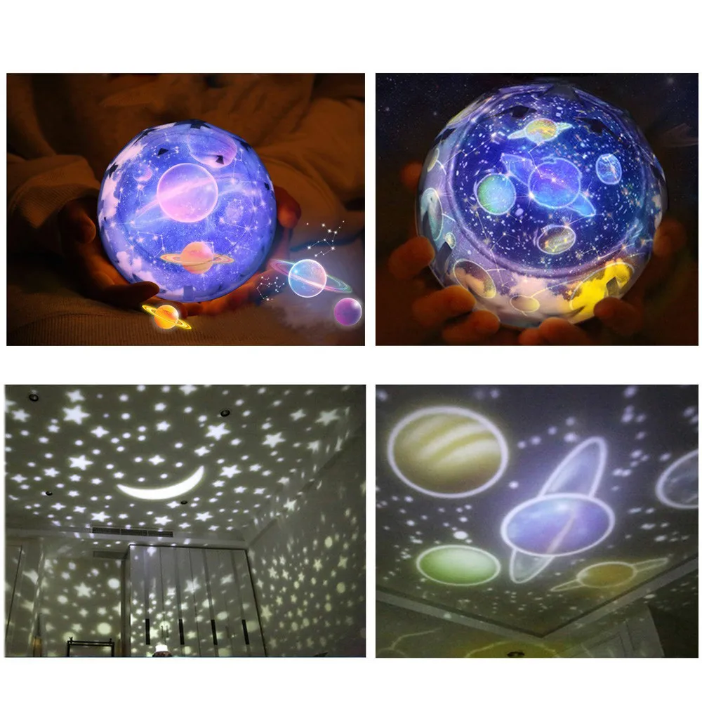 

LED Night Light Starry Sky Magic Star Moon Planet Projector Lamp Cosmos Universe Luminaria Baby Nursery Light For Birthday Gift