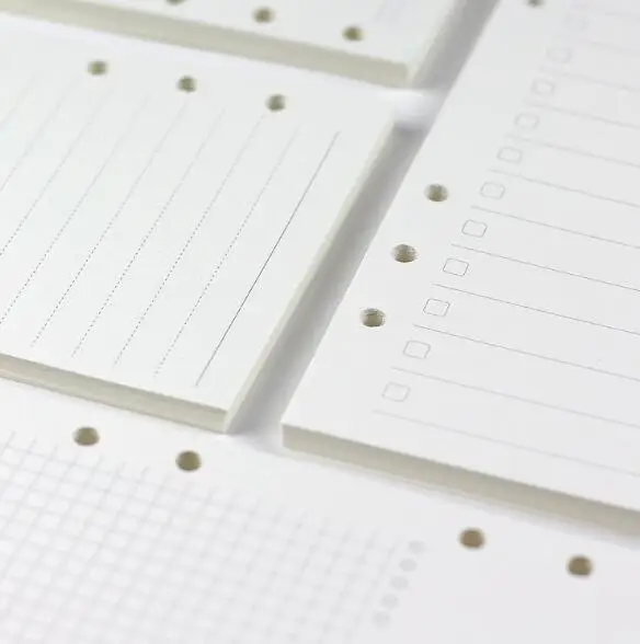 A5/A6 бумага для спирального блокнота наполнитель тетрадей Filofax ежедневник