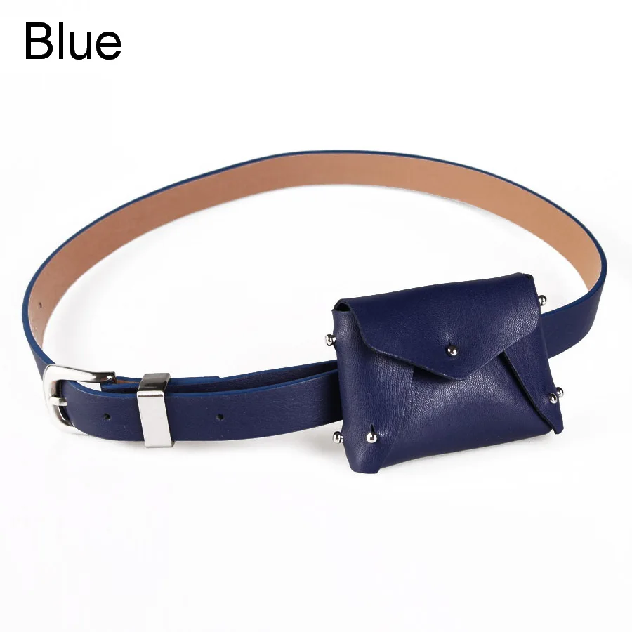 DIINOVIVO модная женская поясная сумка из искусственной кожи, поясная сумка для женщины девушки, сумка для путешествий, винтажная поясная сумка, поясная сумка WHDV0203 - Цвет: Синий