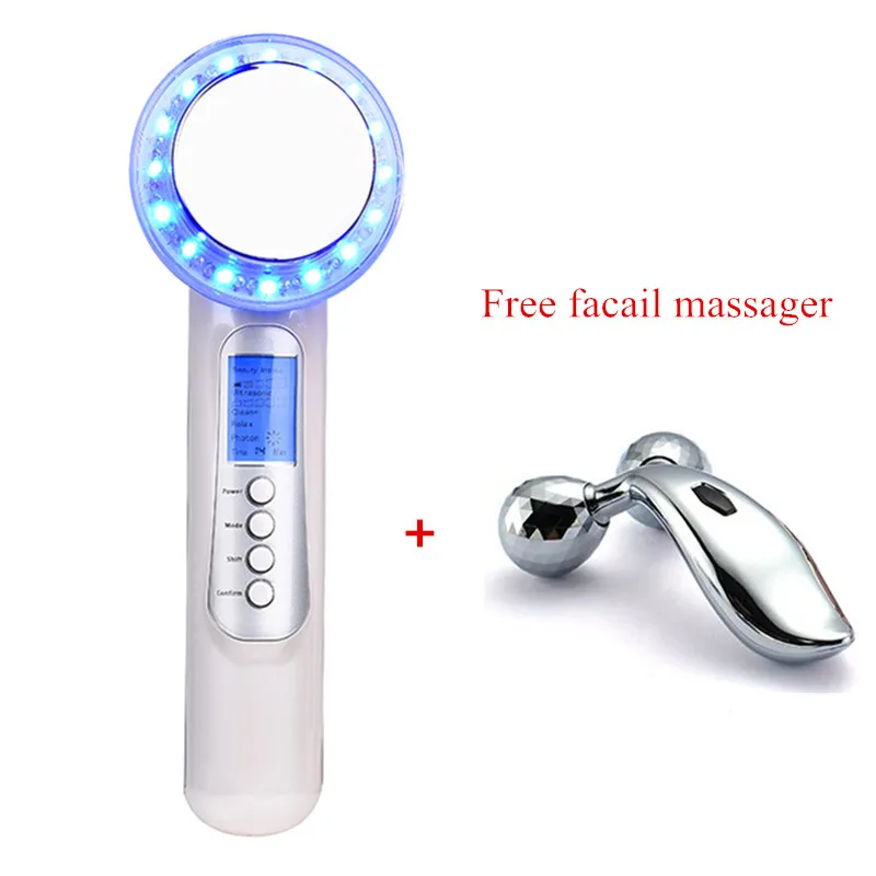 

5 in 1 Ultrasonic Beauty Instrument LED Photon Ultrasonic Portable Anti-Ageing Facial Skin Appliance Hot New Photon Rejuvenation
