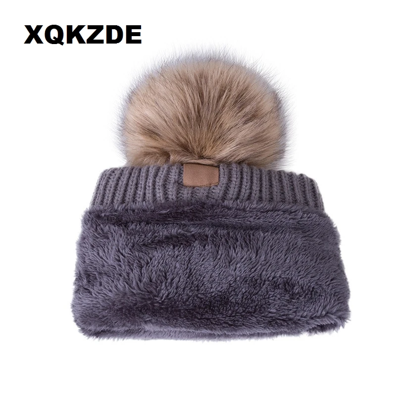 XQKZDE модная одежда для девочек Skullies вязаные шапочки зимние шапки трикотажные