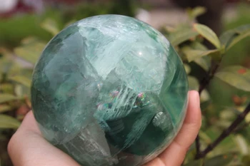 

King of rare natural quartz crystal green fluorite best ball to heal A1