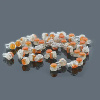 

50pcs Single Blade Core Wiring Connector Plug Sub K1 Two Terminals For Telephone And Network Cables