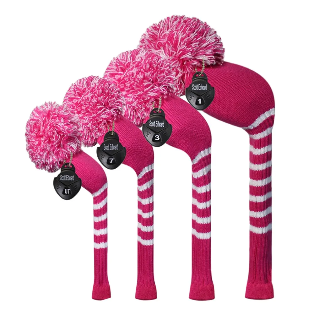 Classic Stripes Knit Golf Headcover, Set of 4
