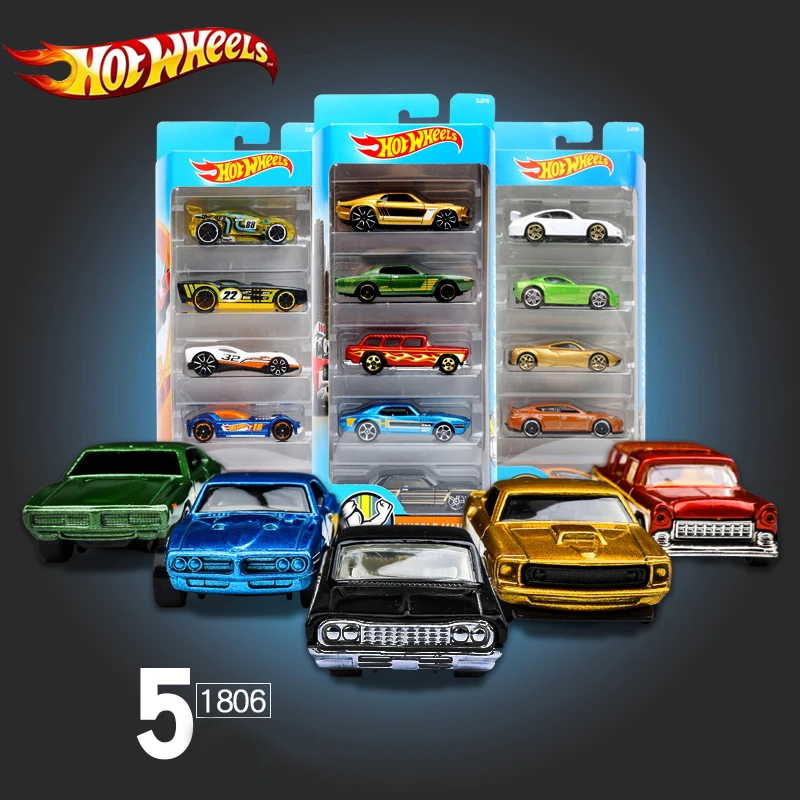 Hotwheels Металлический Игрушечный Автомобиль 1: 64 сплава спортивный автомобиль коллекция 5 шт./кор. Новое поступление горячие колеса игрушка для Детский подарок 1806 костюм для подсвечивания грузовиков