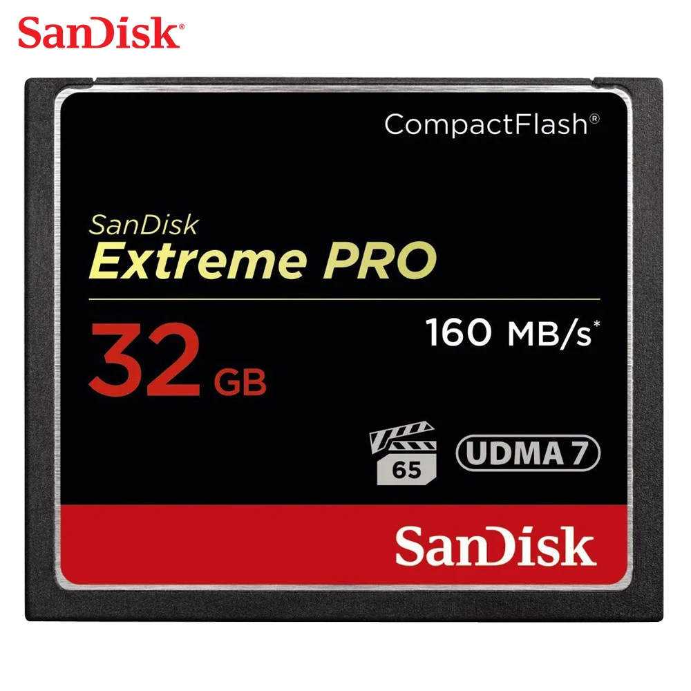 Карта памяти SanDisk CF Extreme Pro 32 Гб 64 128 256 CompactFlash 1067X160 МБ/s для богатых 4 к и Full HD видео SDCFXPS