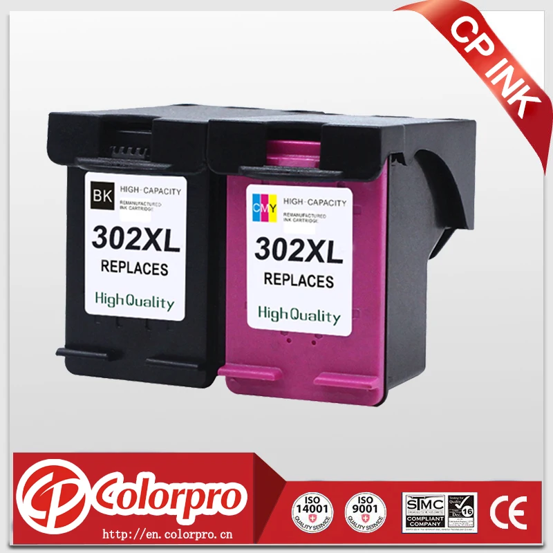 CP INK Wholesale 2PK For HP 302 302XL Ink Cartridge for HP DeskJet 1110 2130 Envy 4520 NS45 for