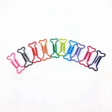 100pcs Óssea Forma Multicolor De Metal Clipes de Papel