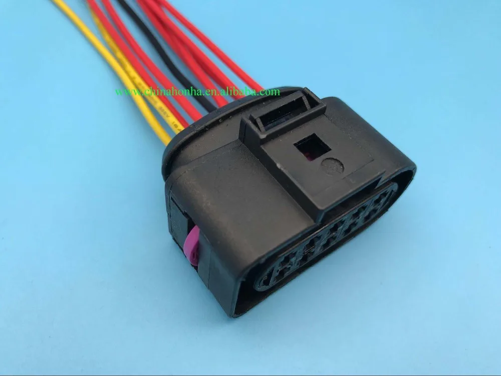 

Free shipping 2/4/10/20pcs/lot 10 Pin/Way Headlight Plug Headlamp Connector With Wiring Pigtail 1J0973735 1J0 973 735