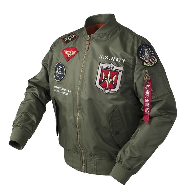 Günstig 2018 herbst Top gun Us navy MA1 letterman varsity baseball Pilot air force flight college taktische militärische armee jacke für männer