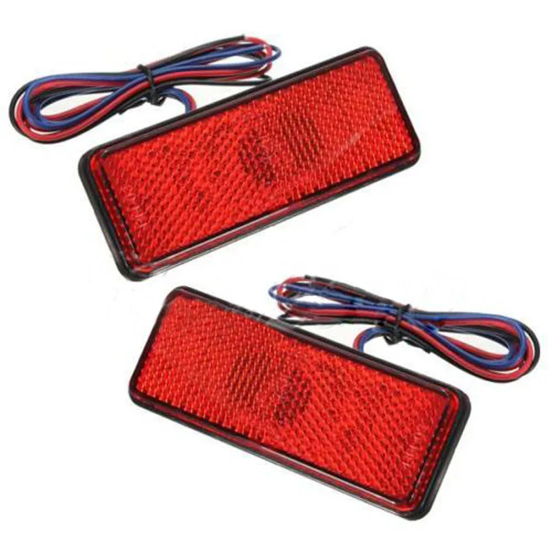 10x) 2x LED Red Reflector Tail Brake Stop Marker Light Truck Trailer