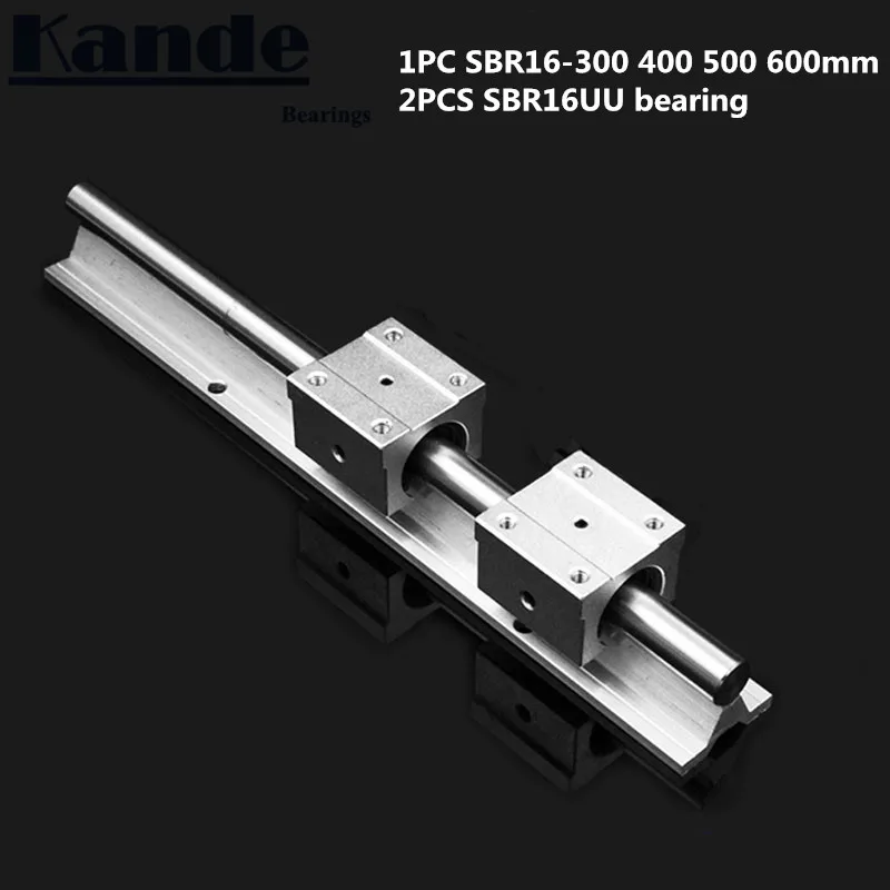 Линейная направляющая 16 мм SBR16-300 400 500 600 мм 1 шт. линейная направляющая SBR16+ 2 шт. SBR16UU блоки для ЧПУ