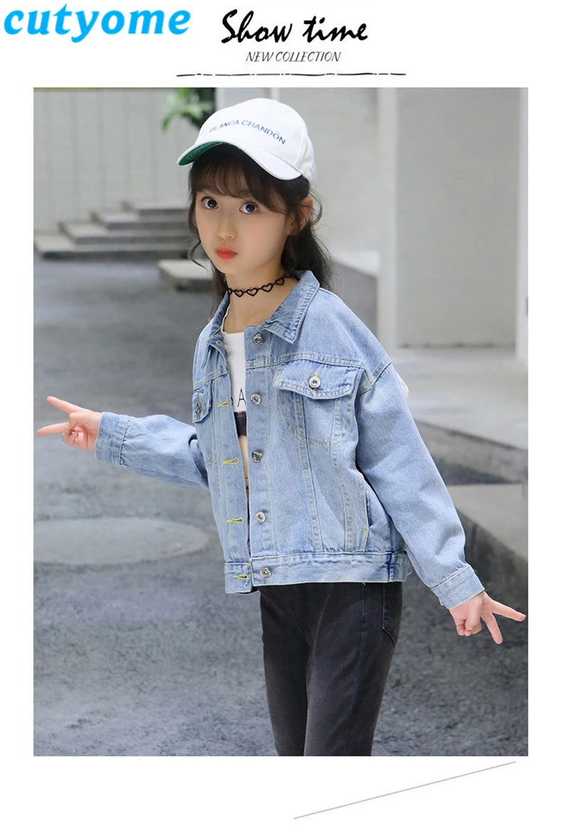 teenage girls ruffles denim jacket0