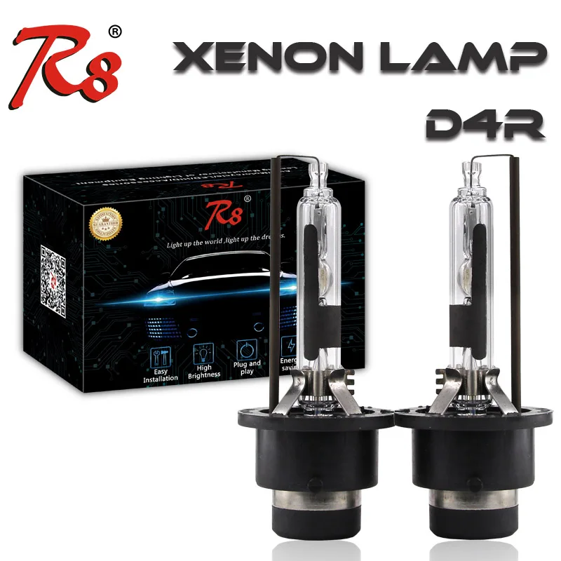 

New Design R8 Brand HID D4 D4R Car Xenon Light 12V 35W 6000K 4300K 8000K White Head Lamp For Toyota For Honda High Quality