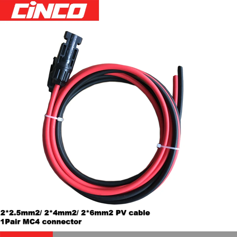 1 пара X 10awg 12awg 14awg MC4 PV кабель для подключения панели солнечных батарей, мужской и женский разъемы с TUV CE 2.5mm2 4mm2 6mm2