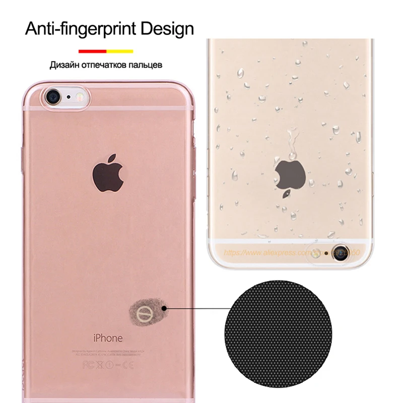 Transparent cases for iphone 6 case silicone cover for 6S iphone case luxury tpu soft cases for iphone 6s 6 plus covers coque
