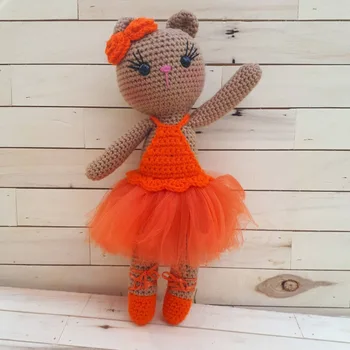 

crochet toys amigurumi rattle dance cat number SQ0030