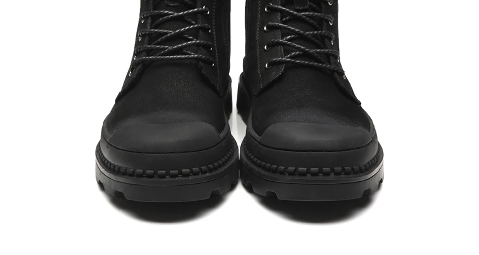 Модные мужские ботинки повседневная обувь из натуральной кожи в стиле милитари осенне-зимние ботинки мужские черные рабочие и защитные ботинки до лодыжки для мужчин