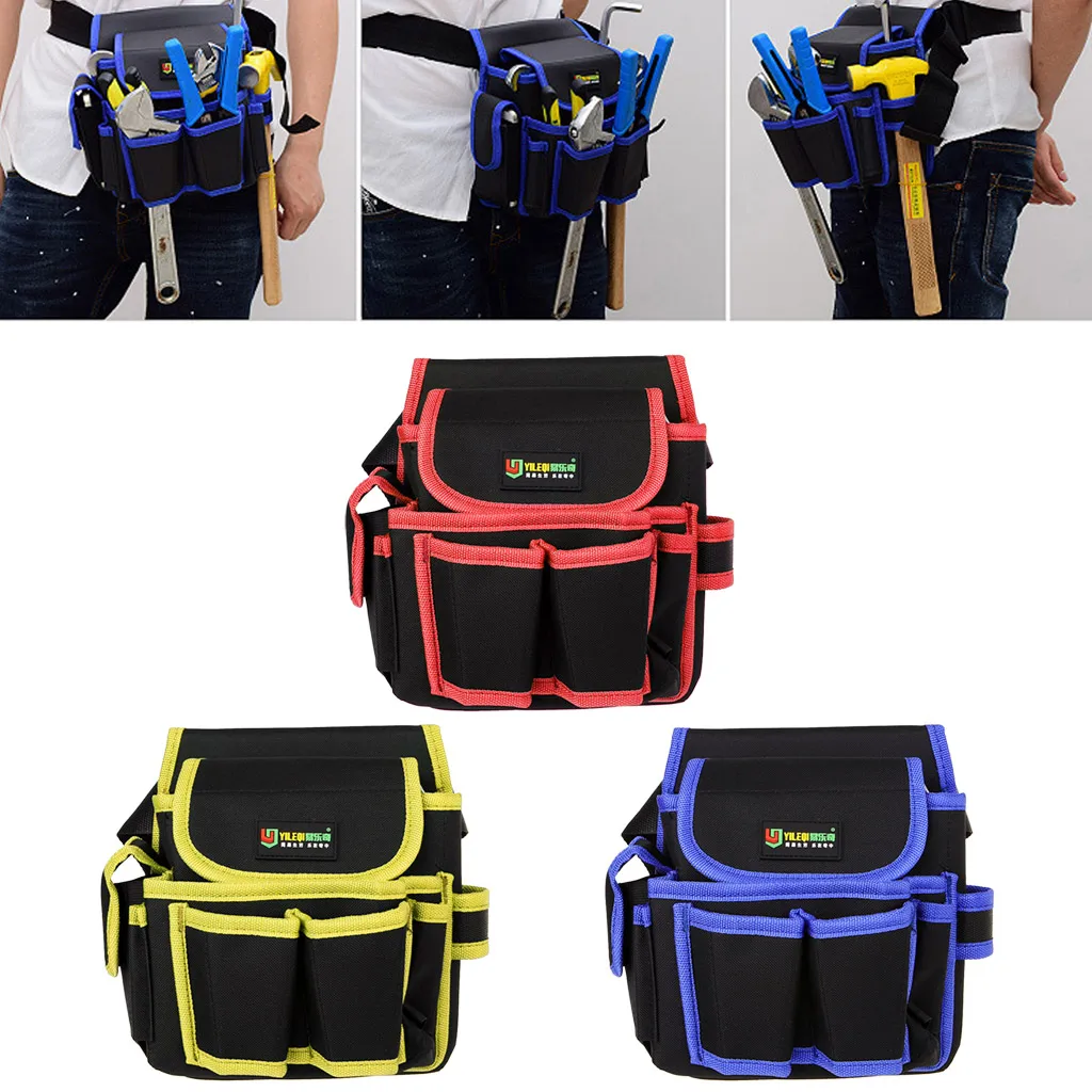 

Multi-Pockets Waist Tool Bag Utility Kit Pouch Electricians Belt Bags Organizer 600D Water Proof Cloth Holder