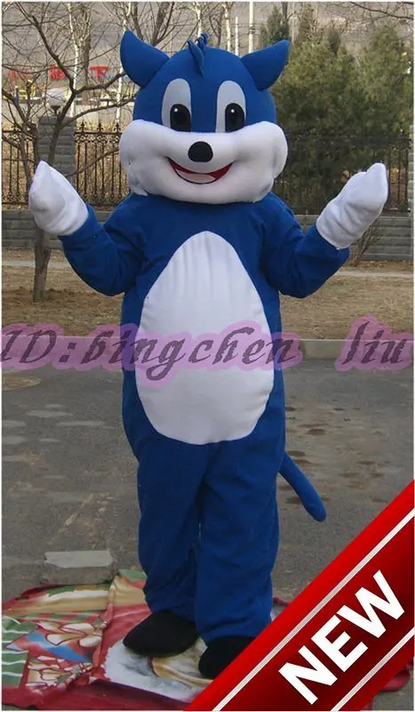 

Blue cat Cartoon Character Costume cosplay mascot Custom Products custom free shipping