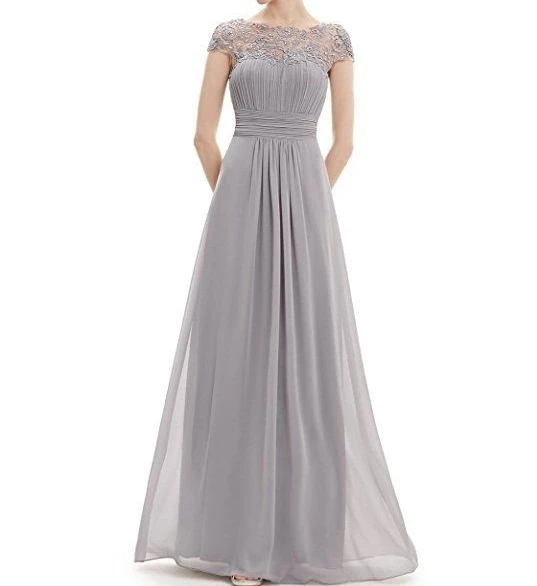 Vestidos Бисероплетение Кружева шифон А силуэт Длинные вечерние платья 2019