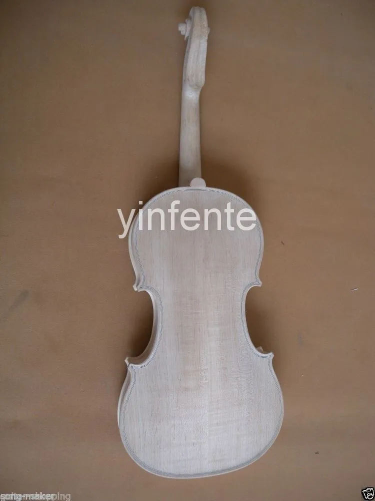 Полный размер белая скрипка ель Топ и клен дерево задняя крышка высокое качество