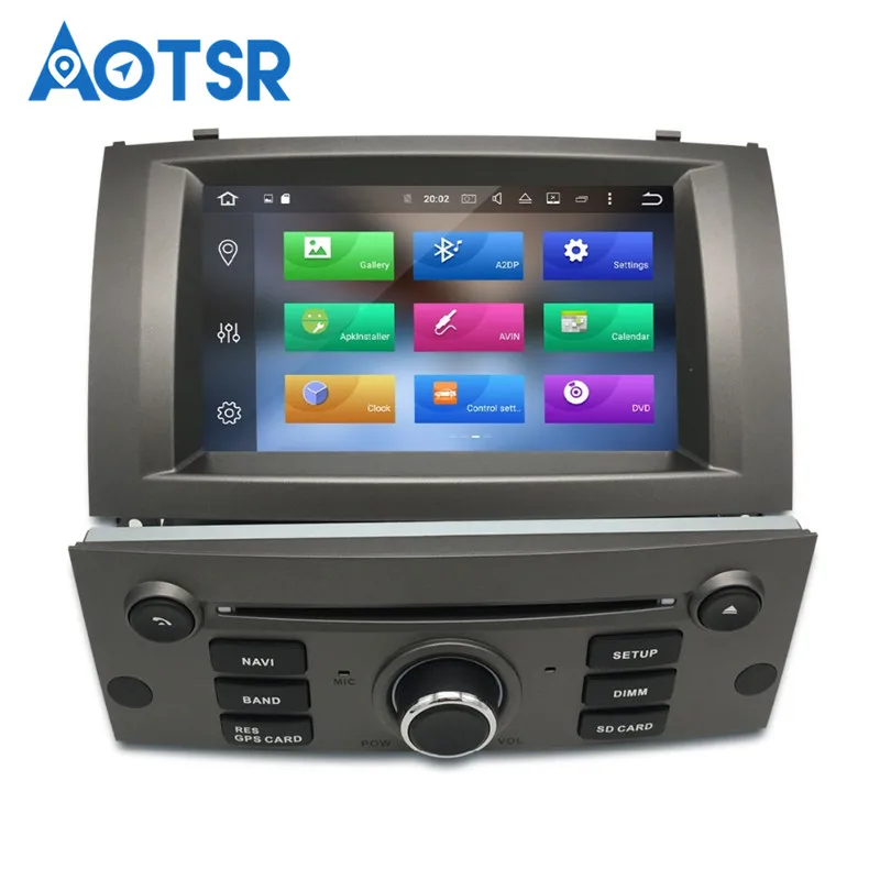 Flash Deal Germany Stock newest Android 8.1 Car DVD 1 Din Auto Radio For PEUGEOT 407 2004-2010 7" IPS Stereo GPS Navigation tape recorder 18