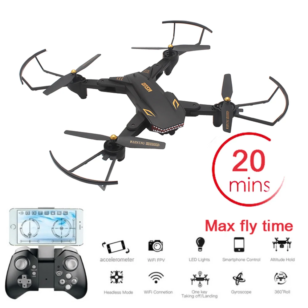Дрон VISUO XS809S Shark Dron 720P WIFI FPV с широкоугольной HD камерой складной Радиоуправляемый