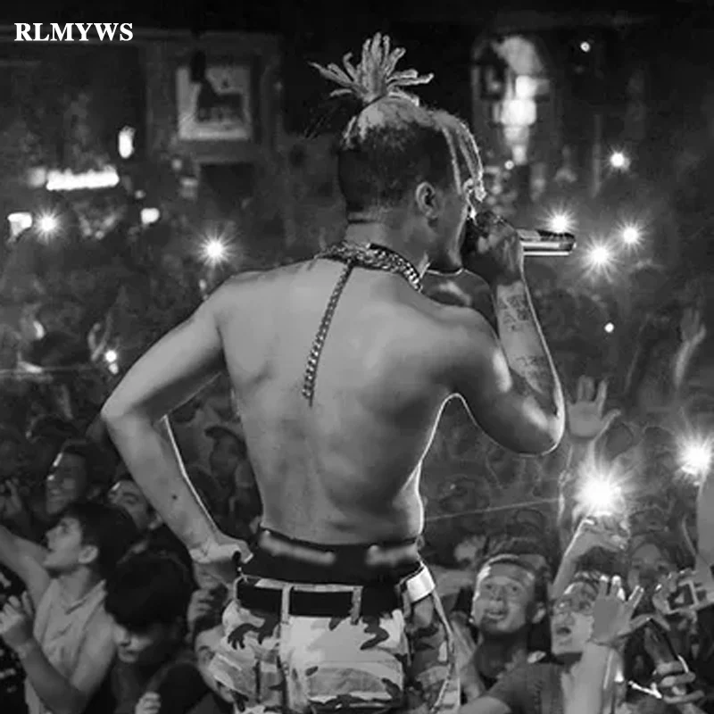 2018 xxxtentacion цепи мужские хип хоп ювелирные изделия серебристого цвета толщиной 316L