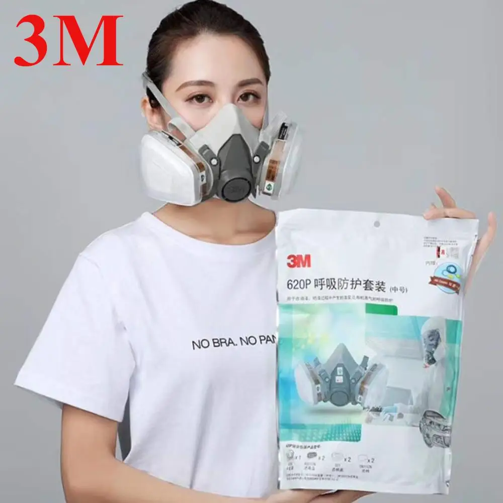 

3M 620P Half Facepiece Respirator Organic Vapor Respiratory Protection Chemical Respirator Mask 6200 7 In 1 Suit